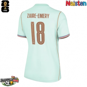 Ranska Warren Zaire-Emery #18 Vieraspaita Naisten MM-kisat 2026 Lyhythihainen